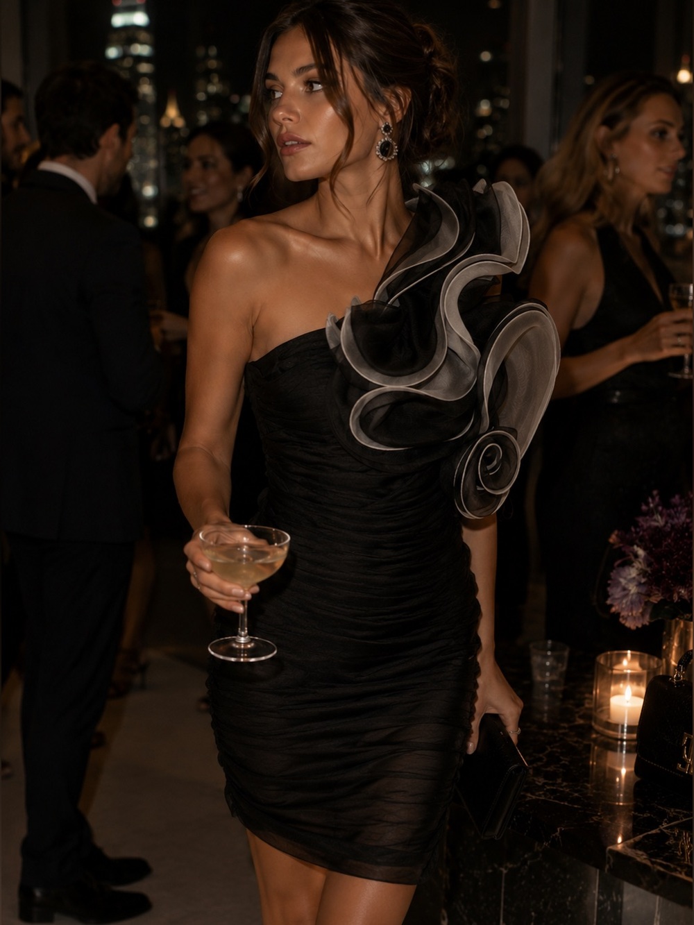 Marchesa Notte Silk Cocktail Dress – Size 4